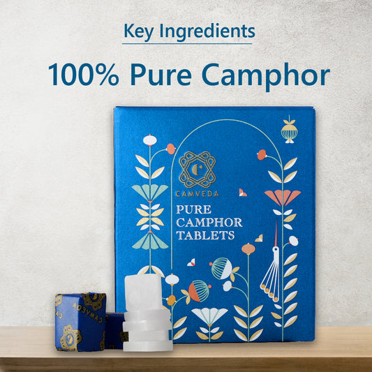 Camveda Camphor- 45 GM Wax Paper Covered Square Tablets - Camveda