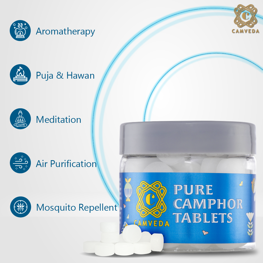 Camveda Pure Camphor Tablets | 100g - Camveda