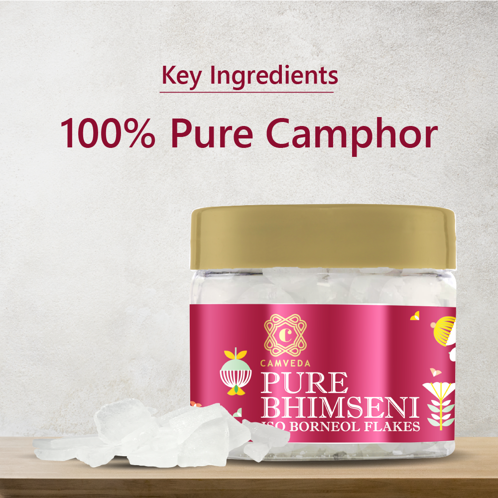 Camveda Pure Bhimseni Camphor/Kapoor | 100g - Camveda