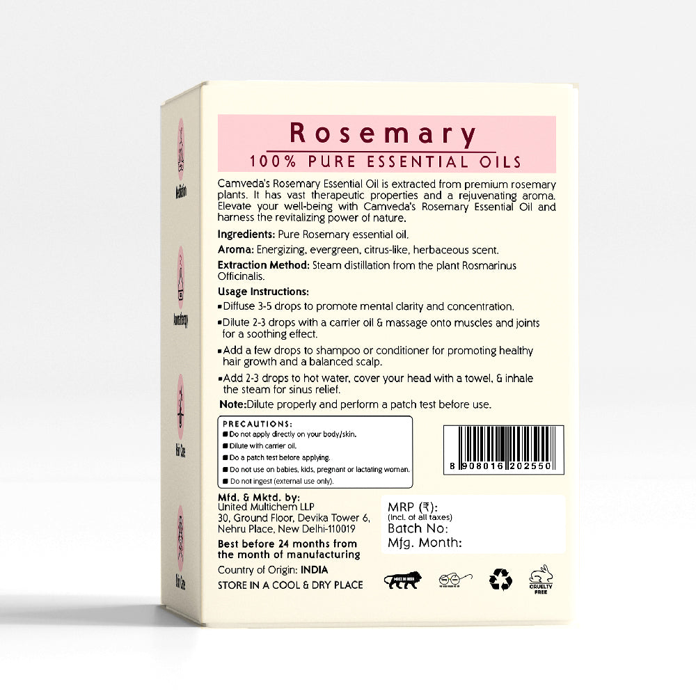 Camveda Pure Rosemary Essential Oil - Camveda