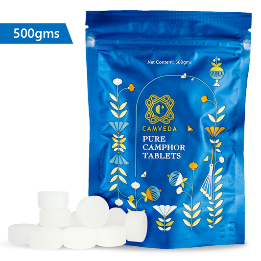 Camveda Pure Camphor Tablets | 500g (Pouch) - Camveda