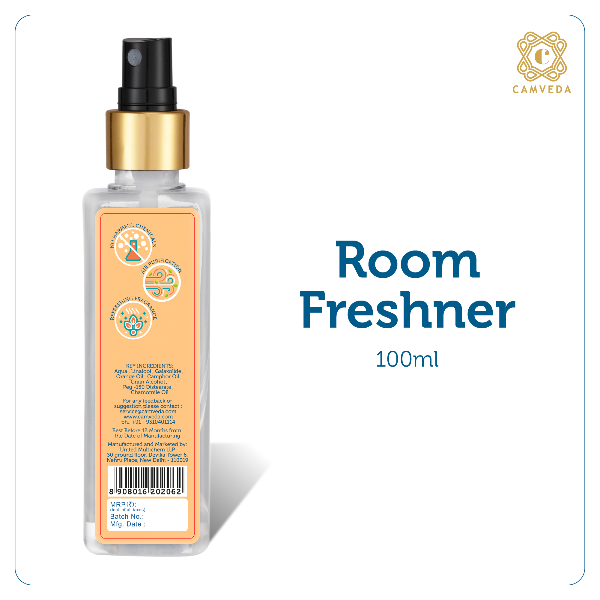 Camveda Natural Room Freshner- 100ML - Camveda