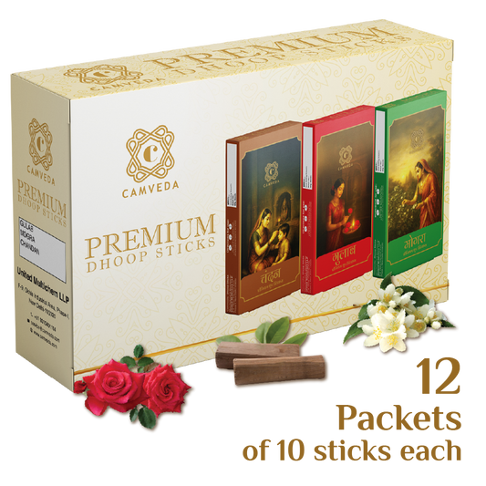 Camveda Premium Dhoop Sticks (Regular) – Pack of 12