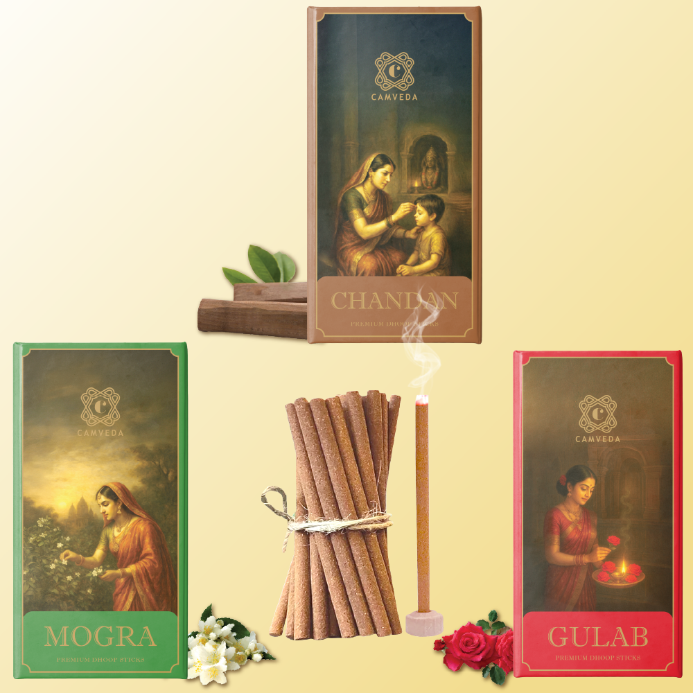 Camveda Premium Dhoop Sticks (Large) – Pack of 3