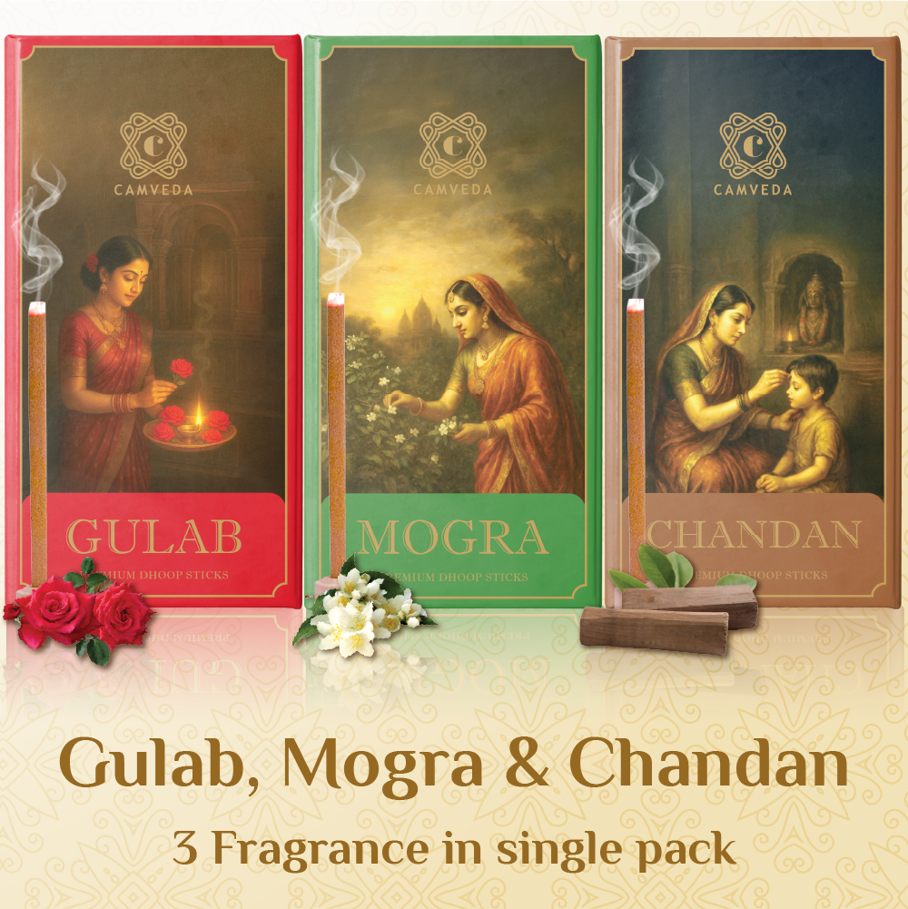 Camveda Premium Dhoop Sticks (Regular) – Pack of 12