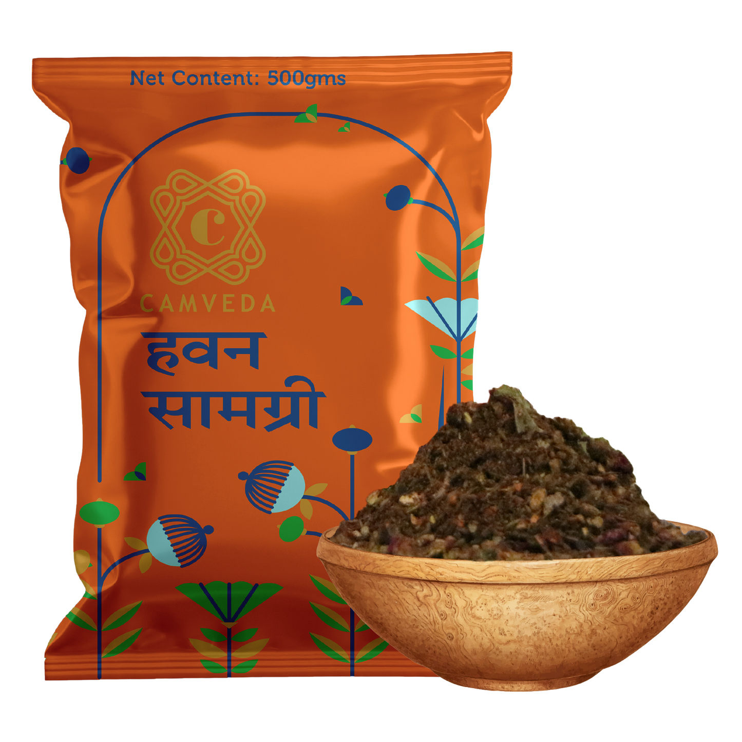Camveda Hawan Samagri 2Kg(500gX4) | Made 100% Natural Herbs | Pack of 4