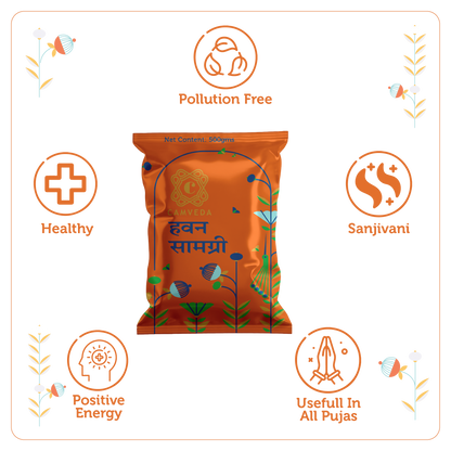 Camveda Hawan Samagri 2Kg(500gX4) | Made 100% Natural Herbs | Pack of 4