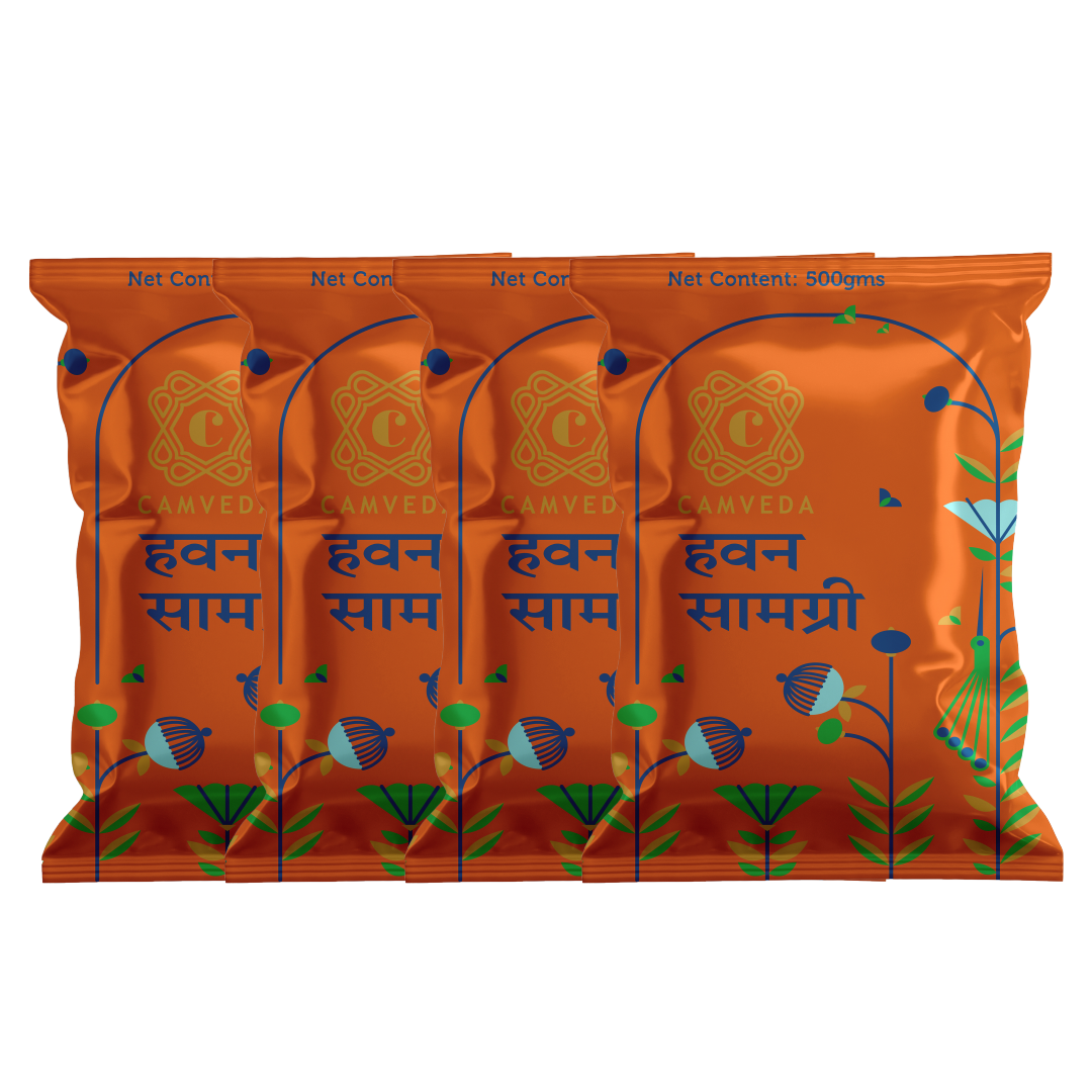 Camveda Hawan Samagri 2Kg(500gX4) | Made 100% Natural Herbs | Pack of 4