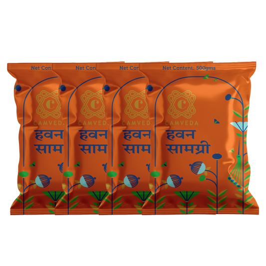Camveda Hawan Samagri 2Kg(500gX4) | Made 100% Natural Herbs | Pack of 4 - Camveda